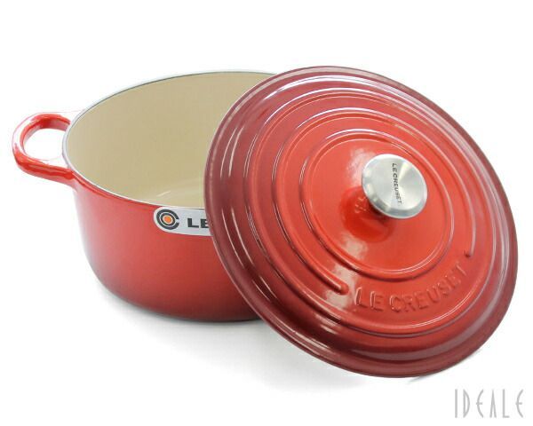 Le Creuset 両手鍋 赤 28 Le Creuset 両手鍋 赤 28