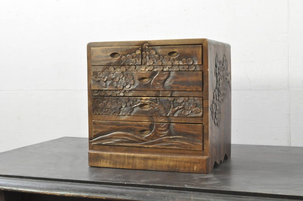 オイル仕上げで安全・アンティーク職人手作り・卓上収納 受注生産 職人