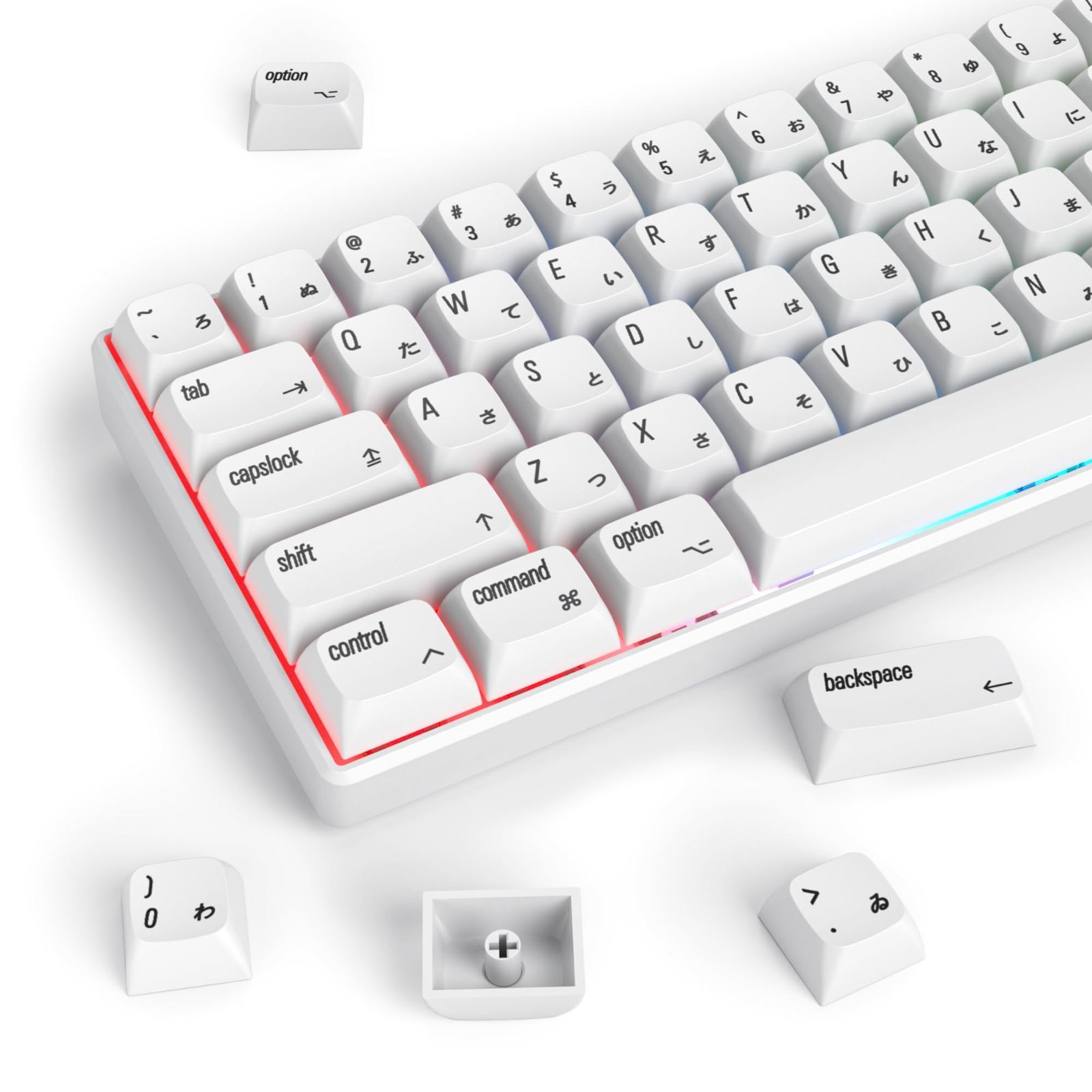 【新着商品】MXスイッチメカニカルキーボード（PINGG Gateron USおよびレイアウト用の昇華型Cherry Japanese） XDAプロファイルPBTキーキャップ60％、カスタムゲーミングキーキャップANSI