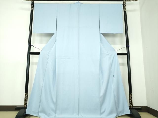 平和屋着物 上質な色無地 草木染 勿忘草色 正絹 DAAX4688ps