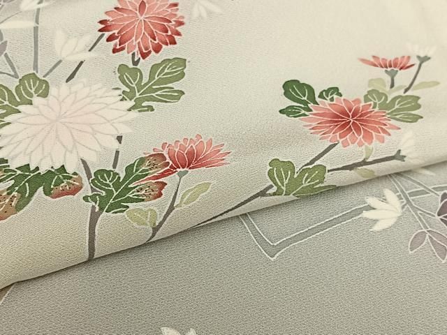 【訪問着】 螺鈿・飾花文・暈し染め・金彩・正絹❣️ 逸品✨No.1330 平和屋着物○訪問着 手描き 枝花 暈し染め 金彩 正絹 逸品