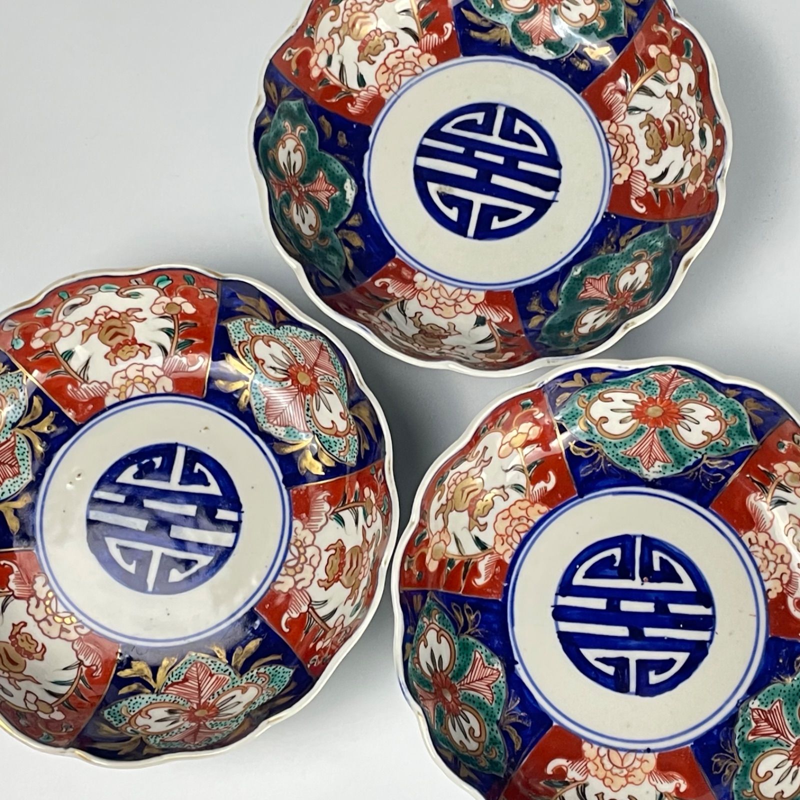 290 錦手 獅子 古伊万里 伊万里焼 骨董 アンティーク 膾皿 5枚セット