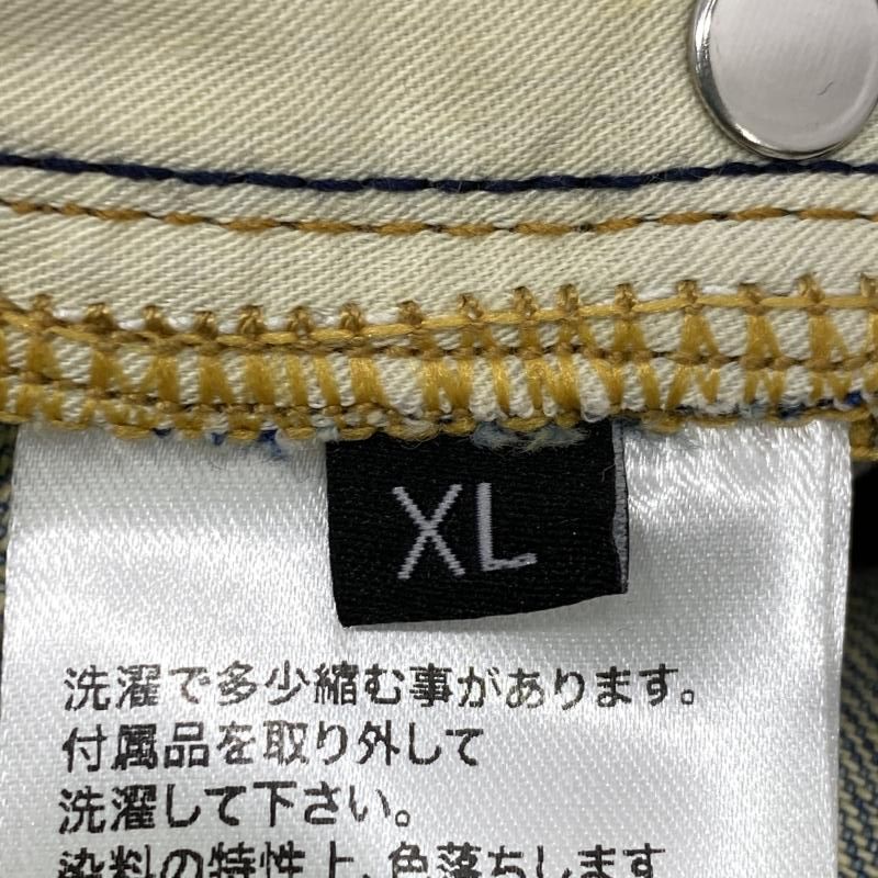 中古】SUPPLIER トライバルレザーパッチバギーデニム インディゴ