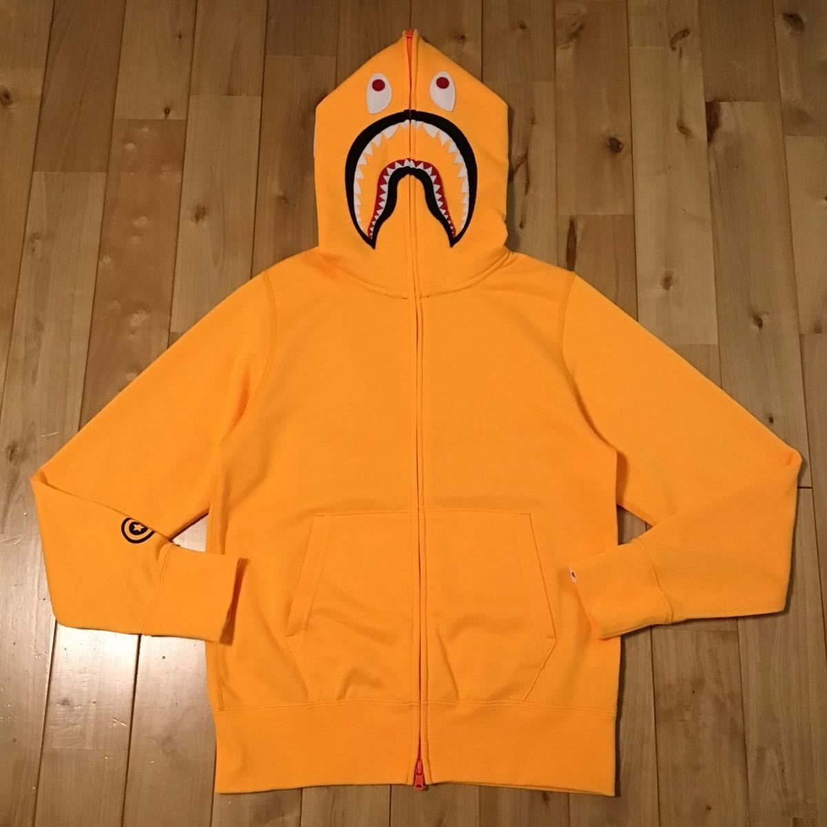 NEON color シャーク パーカー Sサイズ shark full zip hoodie a