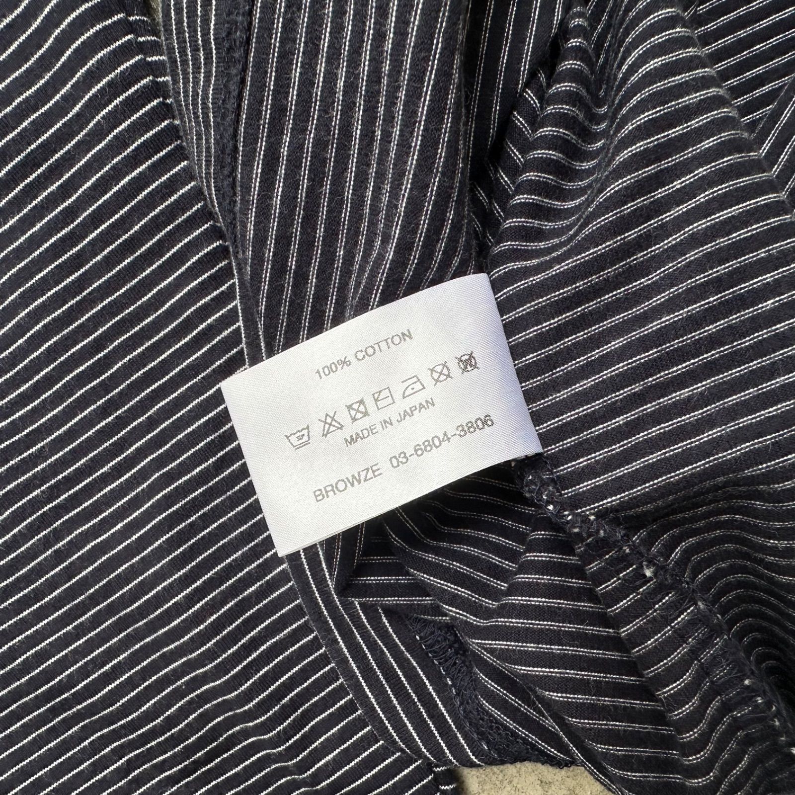 美品 ENNOY L/S BORDER T-SHIRTS M ネイビー エンノイ