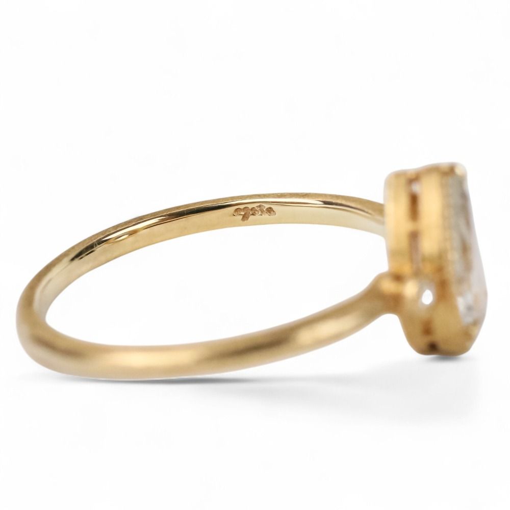 agete k18 ダイヤリング 約11号 シルバー／K18ダイヤモンドリング