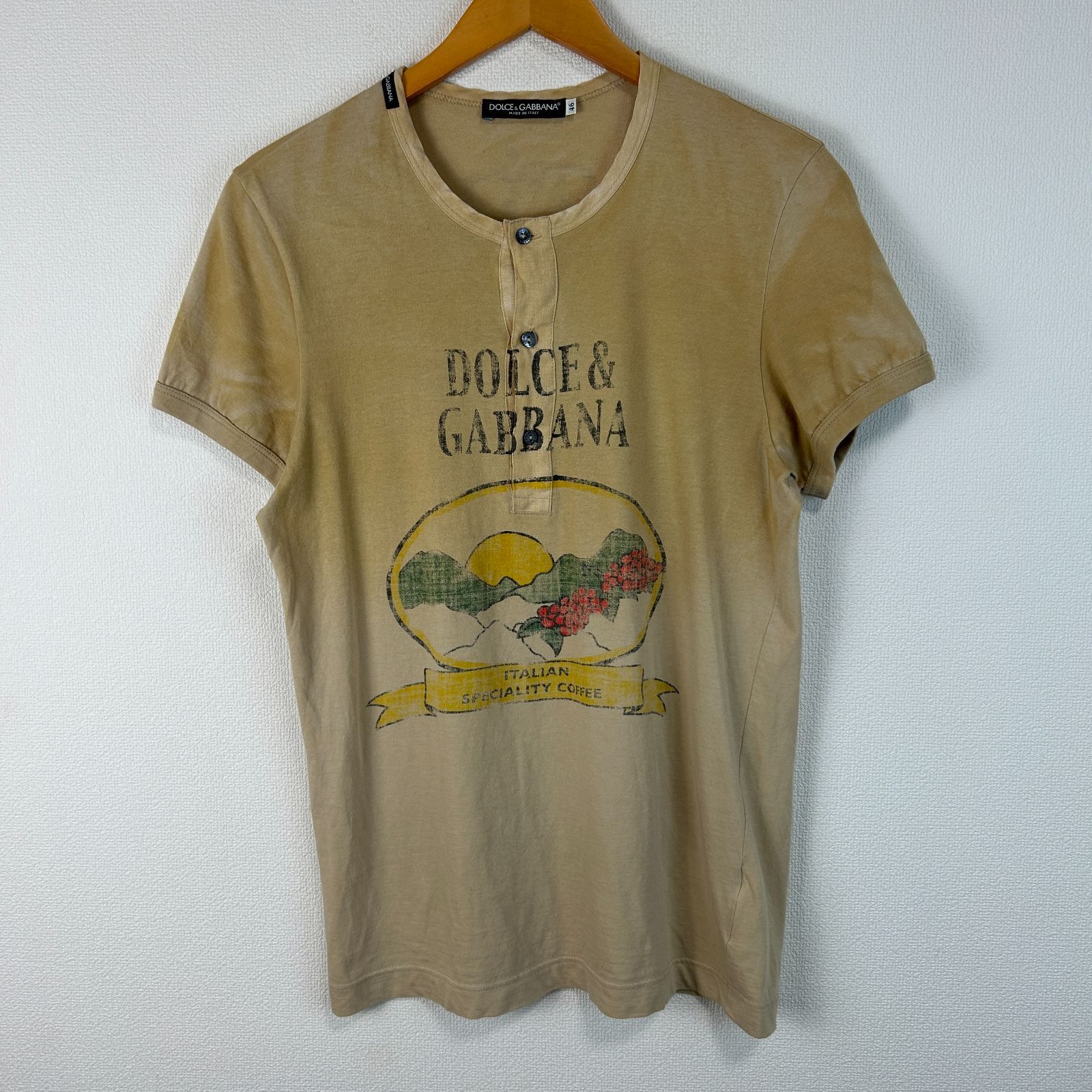DOLCE & GABBANA ドルチェ&ガッバーナ ヘンリーネックTシャツ 両面 