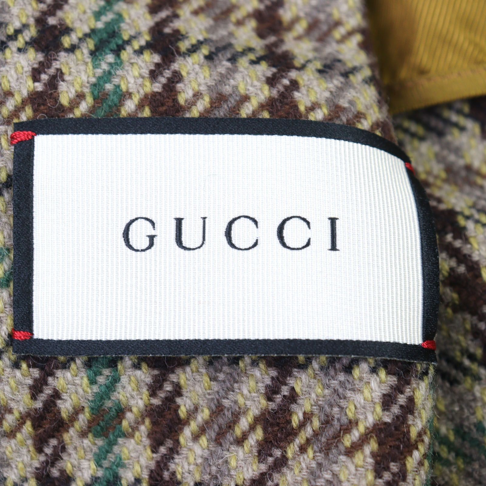 美品○GUCCI グッチ 595447 ハウンドトゥース ウールブレンド