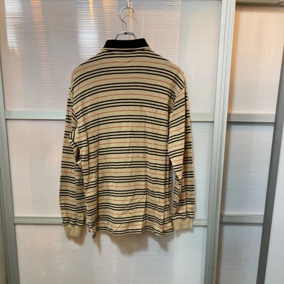 BURBERRY GOLF バーバリーゴルフ 長袖 コットン ポロシャツ ロゴ刺繍