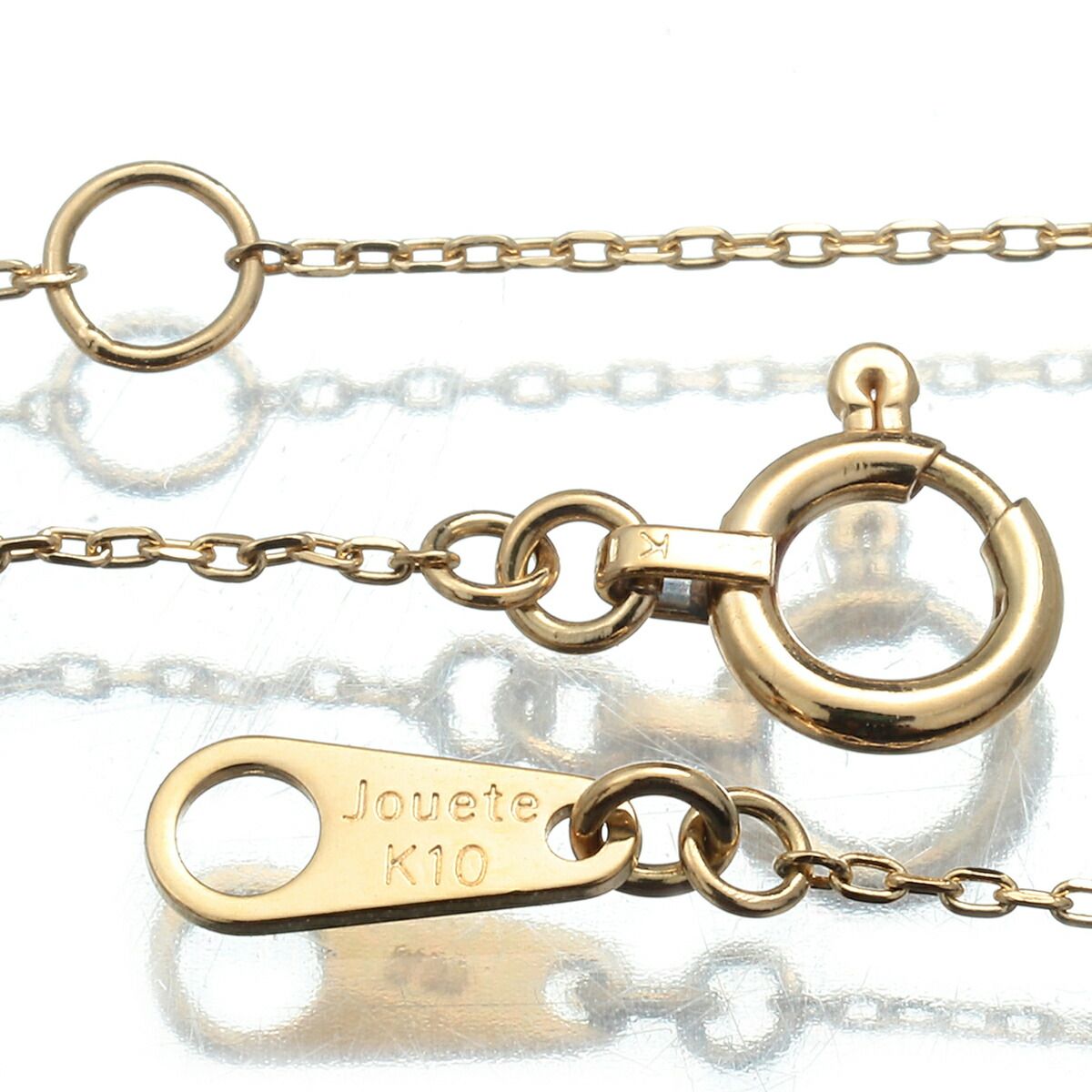 ジュエッテ ネックレス 3P ダイヤモンド K10 Jouete 中古 プレラブド  