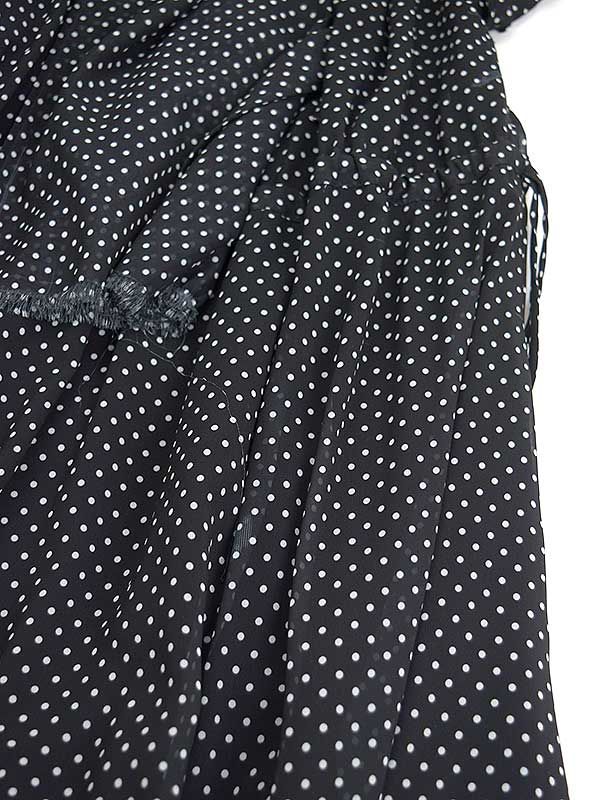 LOEWE ロエベ ドットシフォン アシンメトリーマキシドレスワンピース  