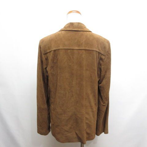 マックスマーラ MAX MARA 本革 スエード テーラード ジャケット 40 キャメル 裏地付き イタリー製