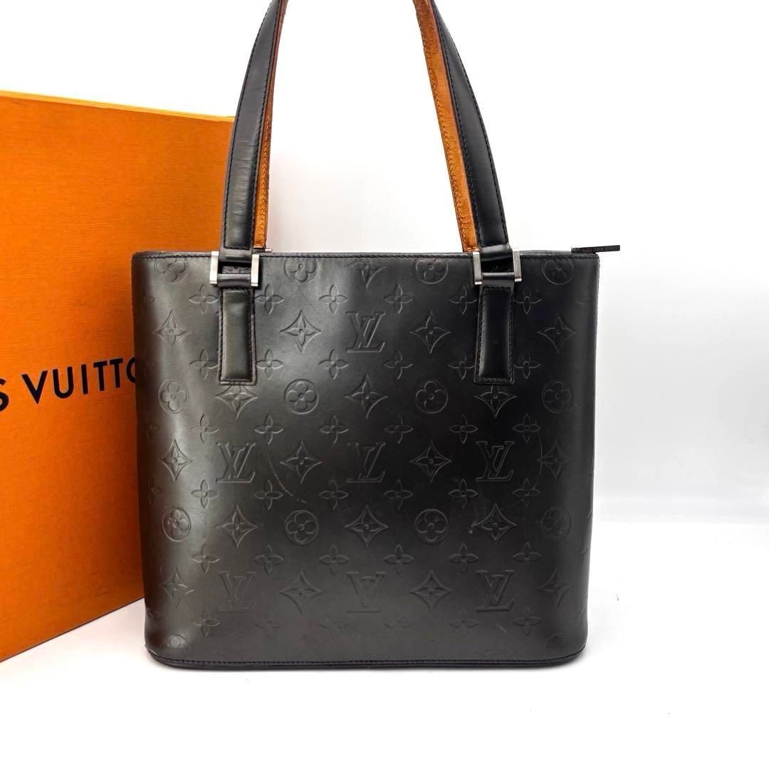 ルイヴィトン M55112 モノグラムマット ストックトン ノワール トートバッグ ハンドバッグ ブラック 黒 カーフレザー LOUIS VUITTON