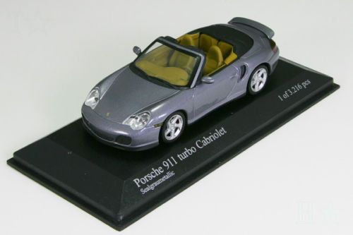 ミニチャンプス 1/43 ポルシェ 911 カレラ カブリオレ 2003 グレイ