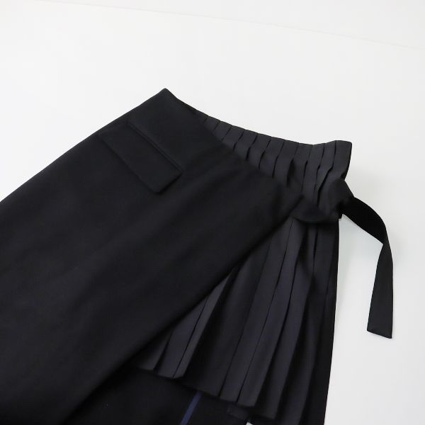 美品 2022AW Sacai サカイ Wool Melton Skirt ウールメルトンスカート ...