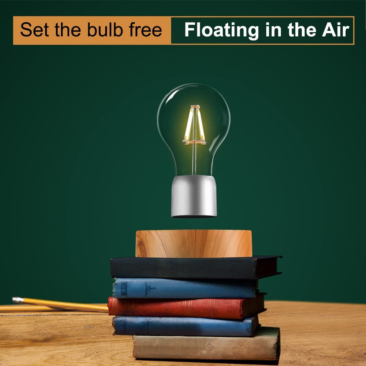 回転するLED電球ランプを浮遊させる タッチ制御磁気浮上電球夜ライト