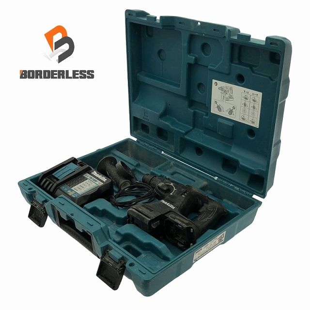 makita マキタ 18V 充電式ハンマドリル HR244D 充電器 ケース付き 電動工具 穴あけ 破砕 加工 ハンマードリル 106536