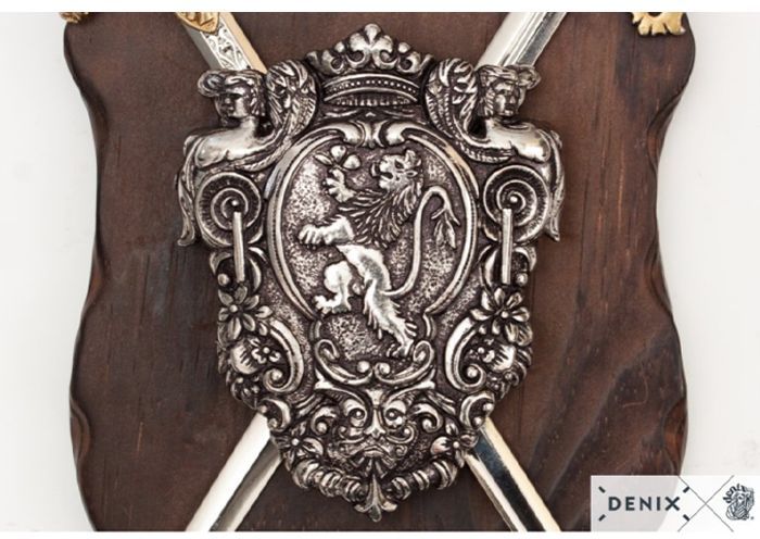 模造刀 ソード&盾 ディスプレイ DENIX デニックス 575 21.5cm 壁