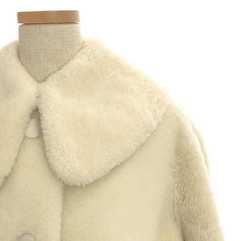 美品】 ALAIA / アライア | ワイドカラー ボア ロングコート | 38  