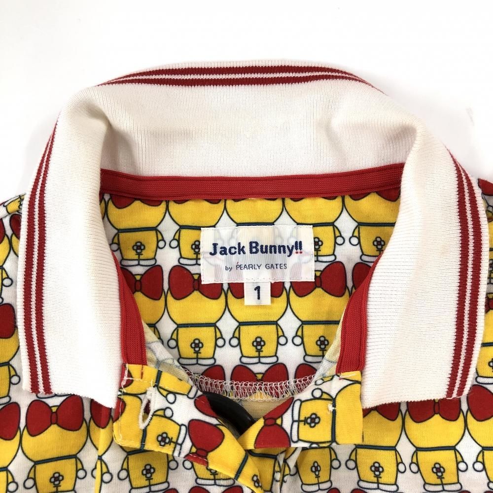 ジャックバニー×ドラえもん 半袖ポロシャツ 白×イエロー ドラミ