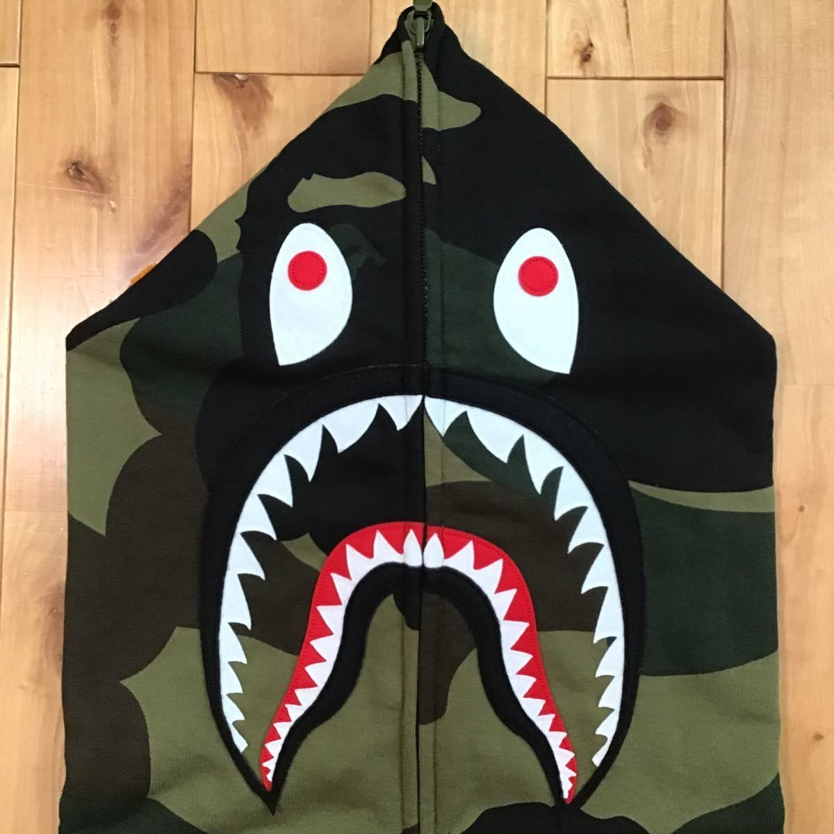 Giant shark full zip hoodie Lサイズ a bathing ape BAPE 1st camo 