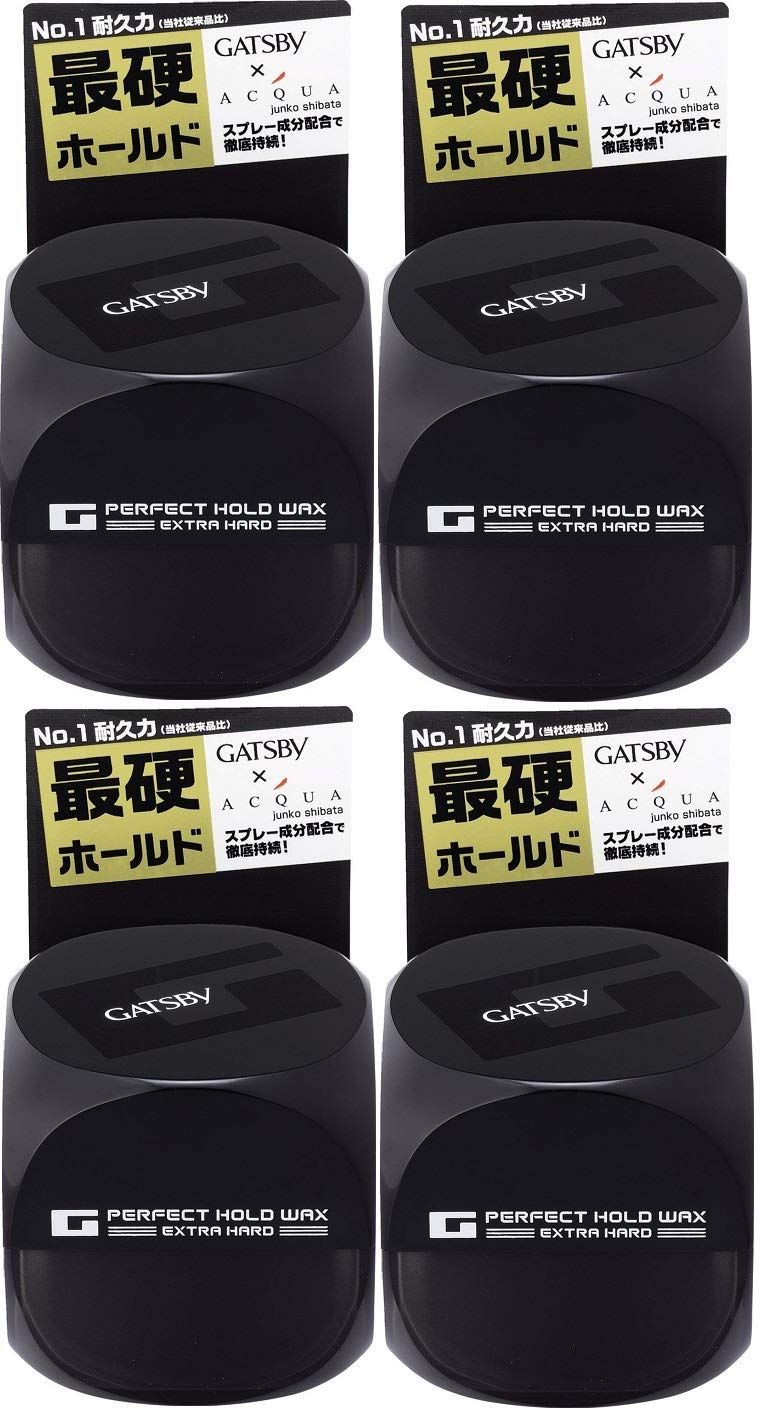 MANDOM(マンダム) 【まとめ買い】GATSBY (ギャツビー) パーフェクトホールドワックス エクストラハード 60g×4個 