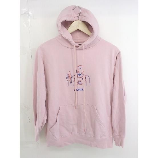 ◇ BEAMS×FILA×LES CINQ LETTRES ロゴ プリント 長袖 プル