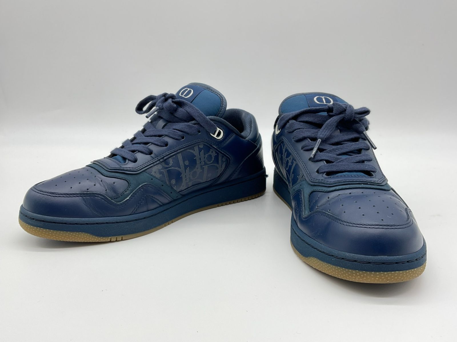 美品 DIOR ディオール 41 ネイビー B27 LT CALF GALAXY