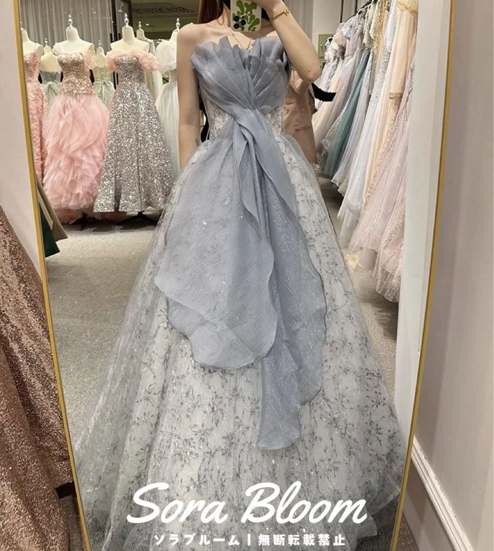 新品・未使用】花柄生地にオシャレなデザインのベア イブニング