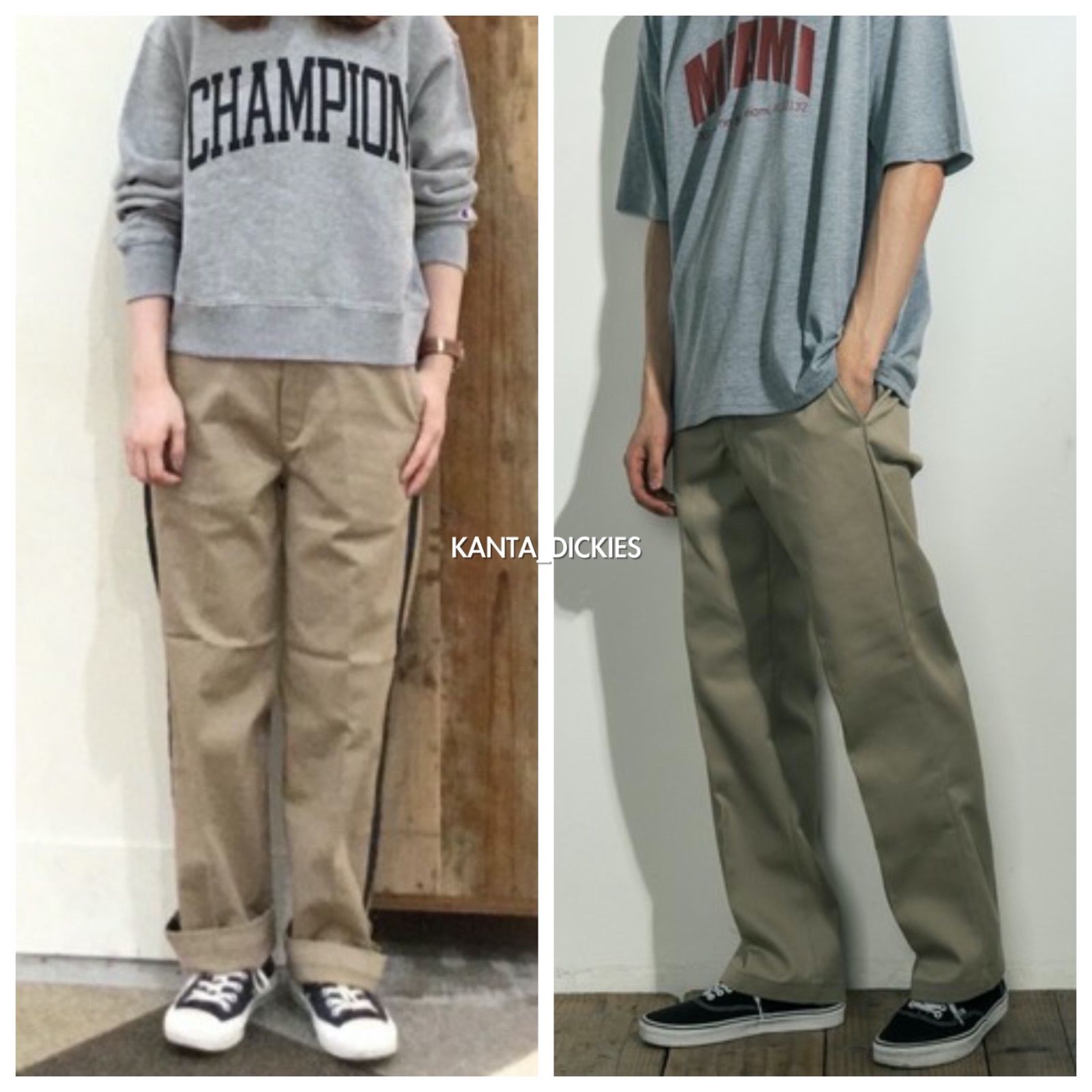 ディッキーズ　カーゴパンツ　ベージュチノパン　古着　W42 L30 Dickies ディッキーズ 60s ヴィンテージ ワーク パンツ チノパン