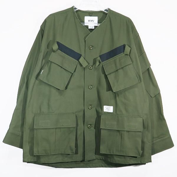 WTAPS ダブルタップス 24SS SCOUT 01/LS/COTTON.TWILL.03 241WVDT-SHM03 スカウト ロングスリーブ シャツ 長袖 オリーブ