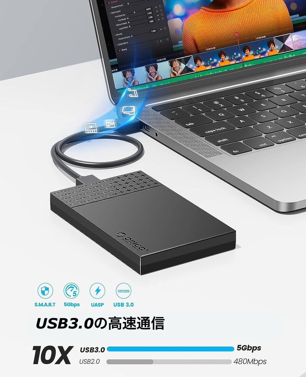 【使用時間少】東芝製1000GB （1TB）外付けHDDカスタム　TV PS5 PS4 録画 バックアップ ポータブルHDD