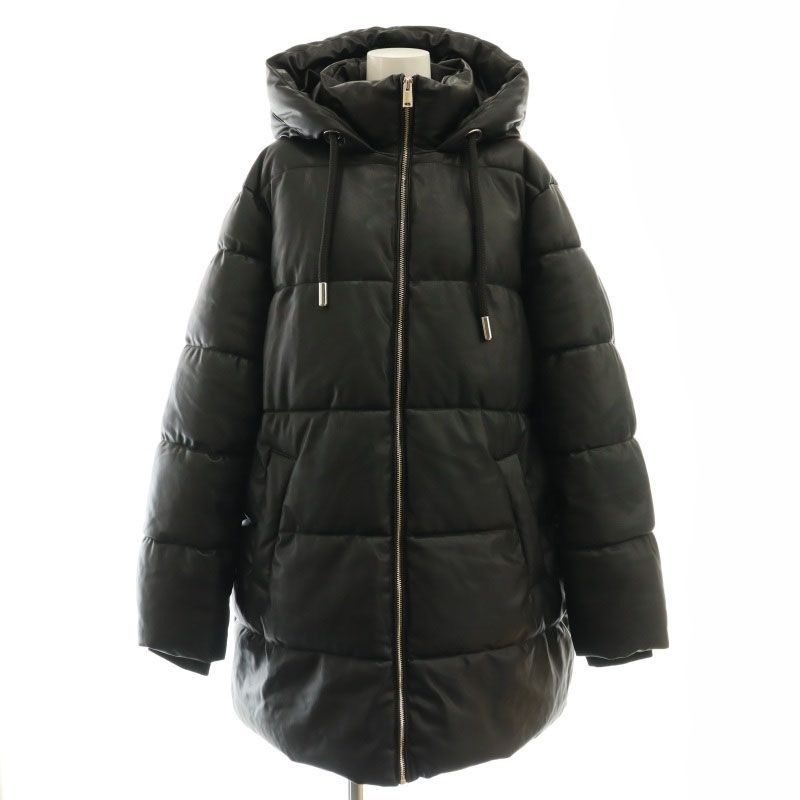 ザラ ZARA ザラ 24AW WATER AND WIND PROTECTION ベルト付きフードコート 中綿 XL ブラック |HK OS
