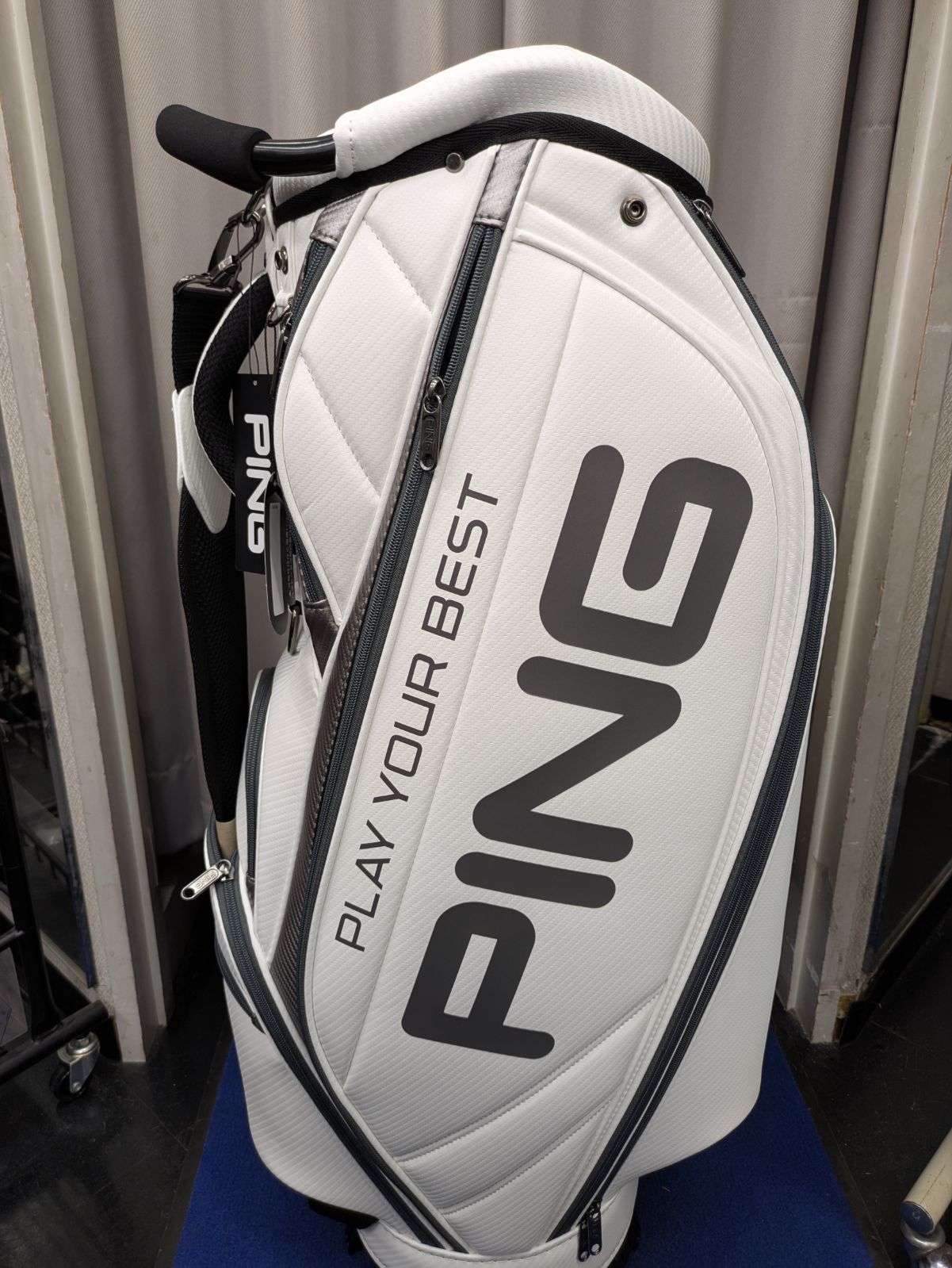 【新品未使用品】PING ピン CB-U2502 ソフトPU カートキャディバッグ　WHITE（葛西店）