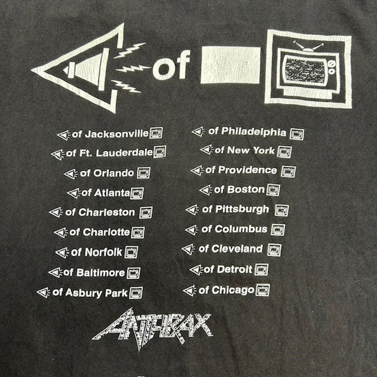 90's anthrax Sound of White Noise ツアーTシャツ アンスラックス Brockum USA製 XL vintage ヴィンテージ