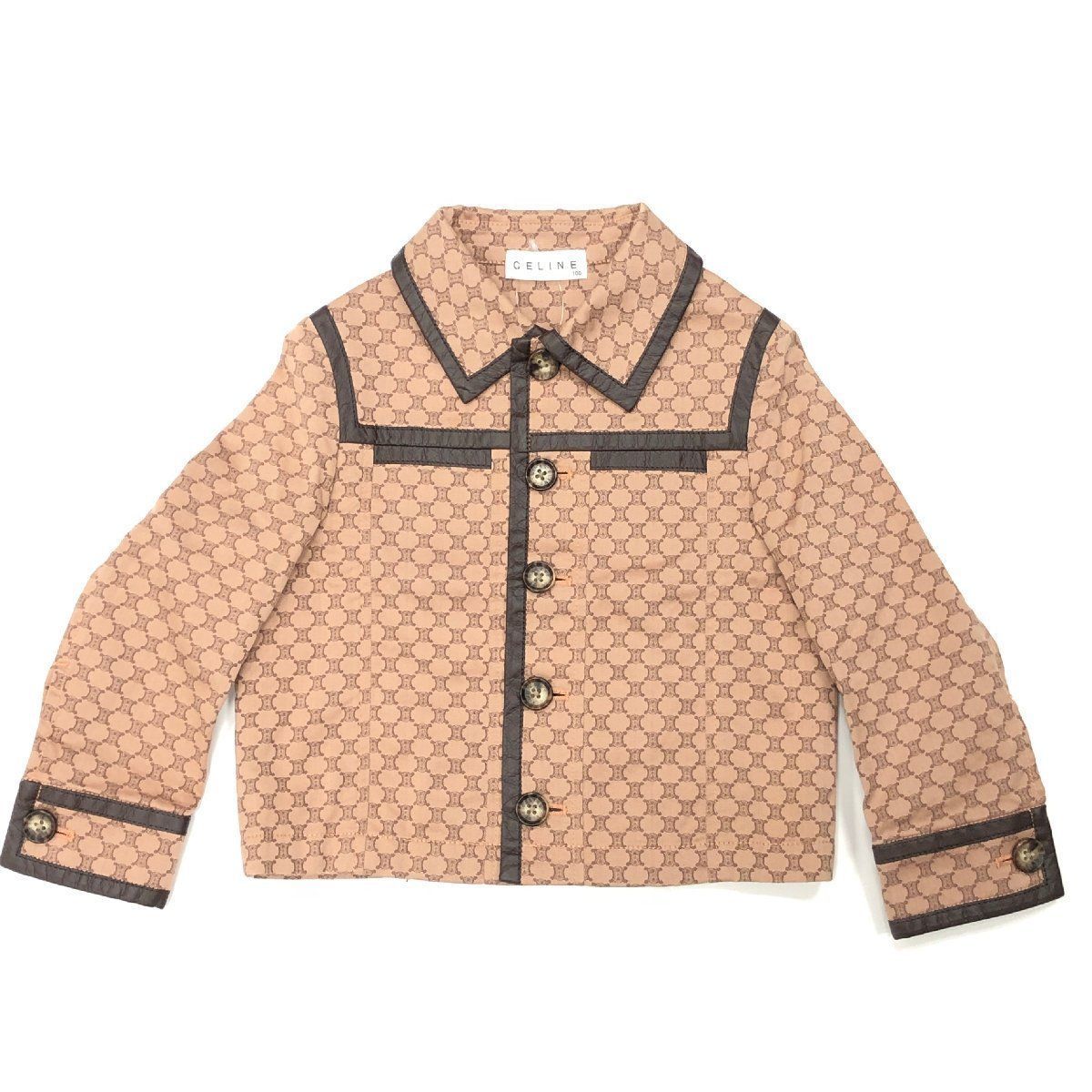 CELINE セリーヌ マカダム 長袖 シャツ ピンク 100サイズ キッズ
