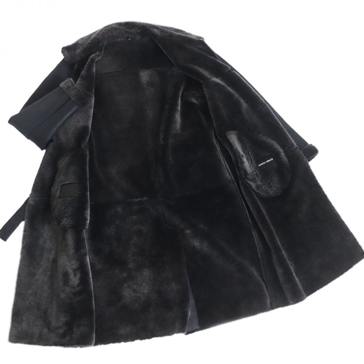 美品□黒タグ GIORGIO ARMANI/ジョルジオアルマーニ ベルテッド
