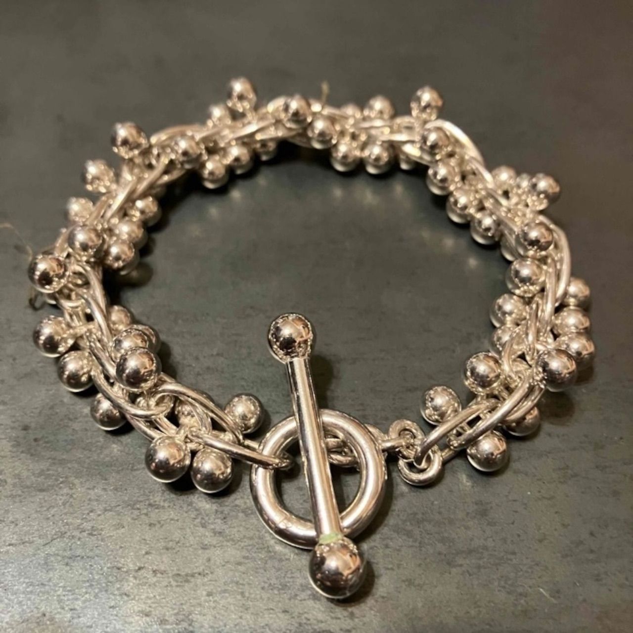 SILVER925 DNA DESIGN WIDE MANTEL BRACELET/シルバー/ブレスレット