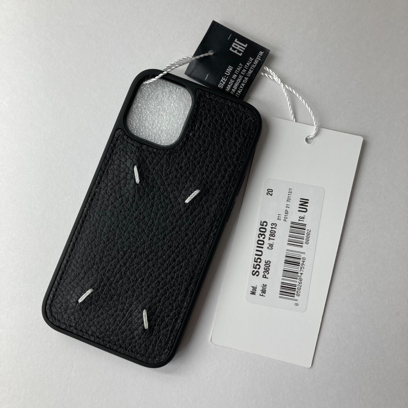 メゾンマルジェラ iPhone12mini用カバー スマホケース ブラック