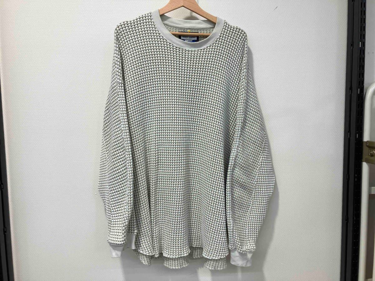 MAISON SPECIAL メゾンスペシャル 23AW 鬼ワッフルプライムオーバークルーネックラウンドヘムロングスリーブTシャツ 02 11222411305