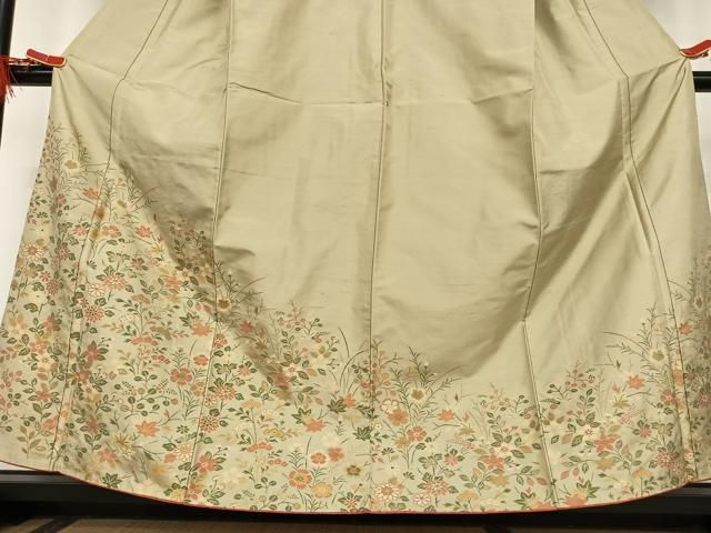 平和屋着物○上質な紬 訪問着 草花文 正絹 逸品 AAAT0600zg - メルカリ