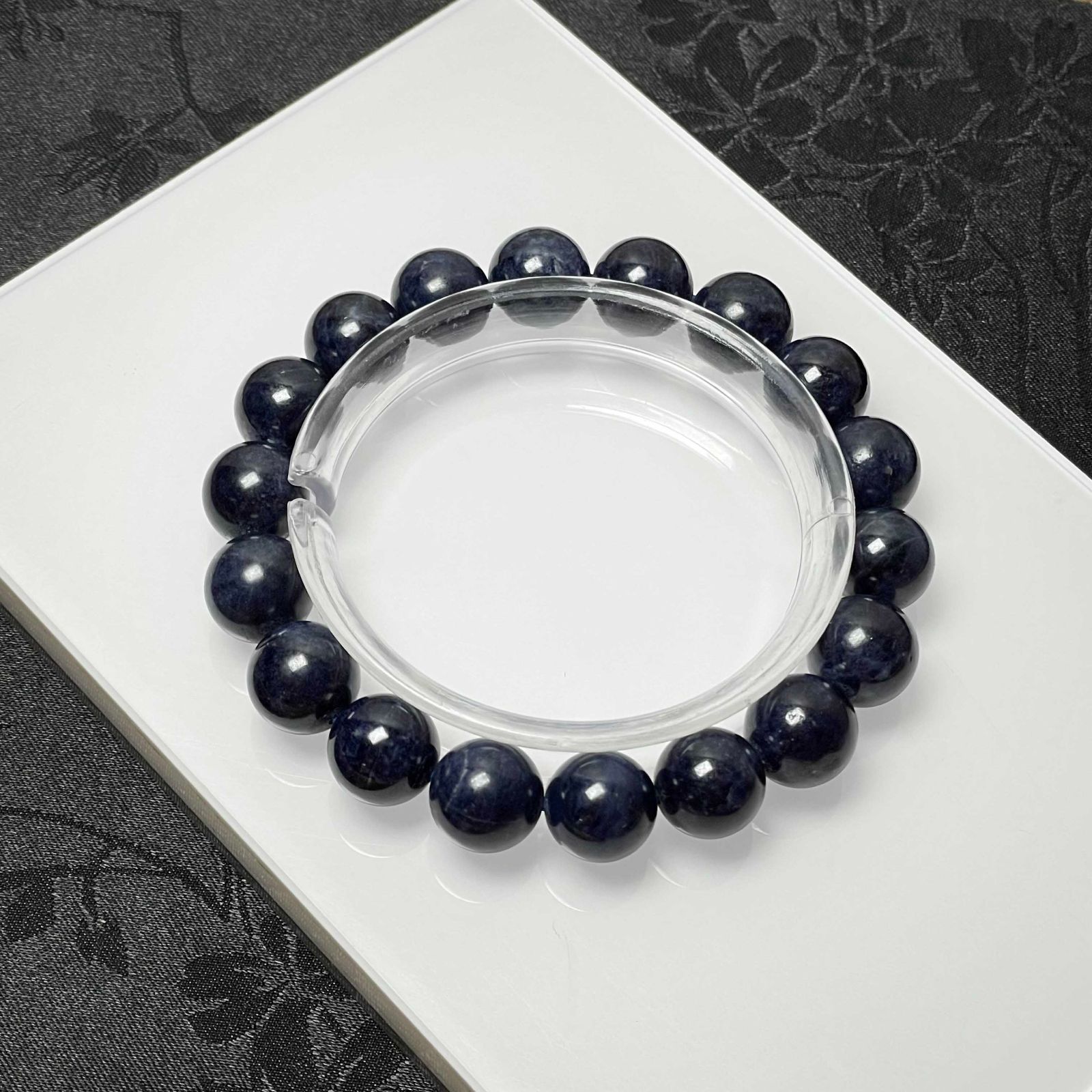 天然美品☆【 サファイア】☆ブレスレット 天然石B 青玉 約11.4-11.9mm 