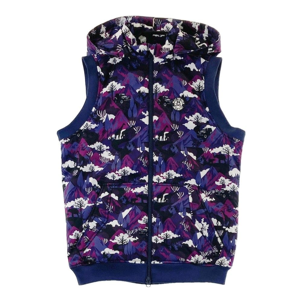 新品 ジャックバニー ライトフリース ベスト 総柄 パープル サイズ6(LL) 新品 ジャックバニー ライトフリース ベスト 総柄 パープル サイズ6(LL