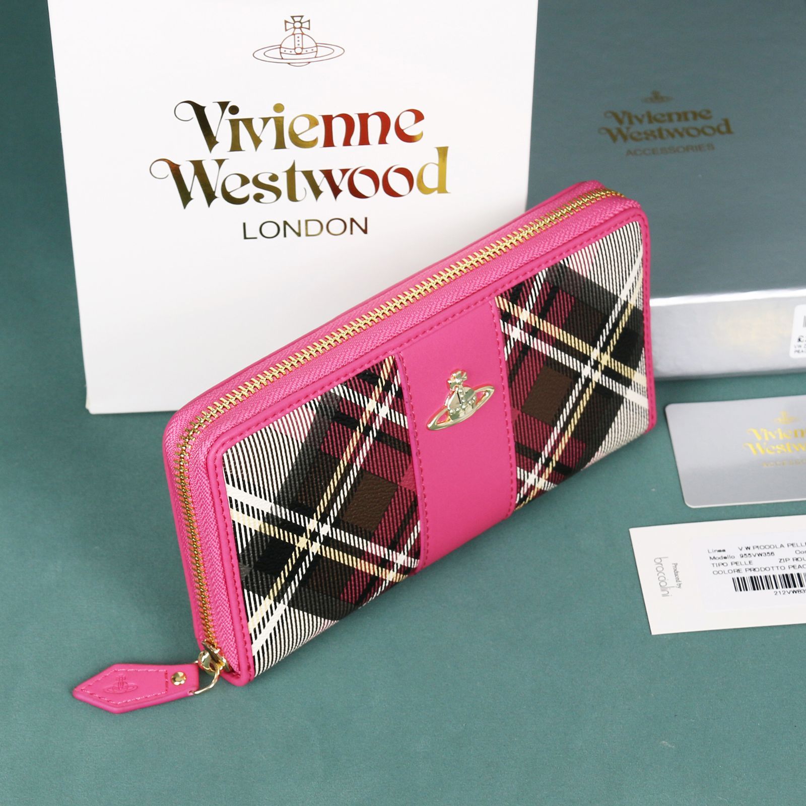 新品】Vivienne Westwood チェック柄 長財布 955vw356 【公式通販】
