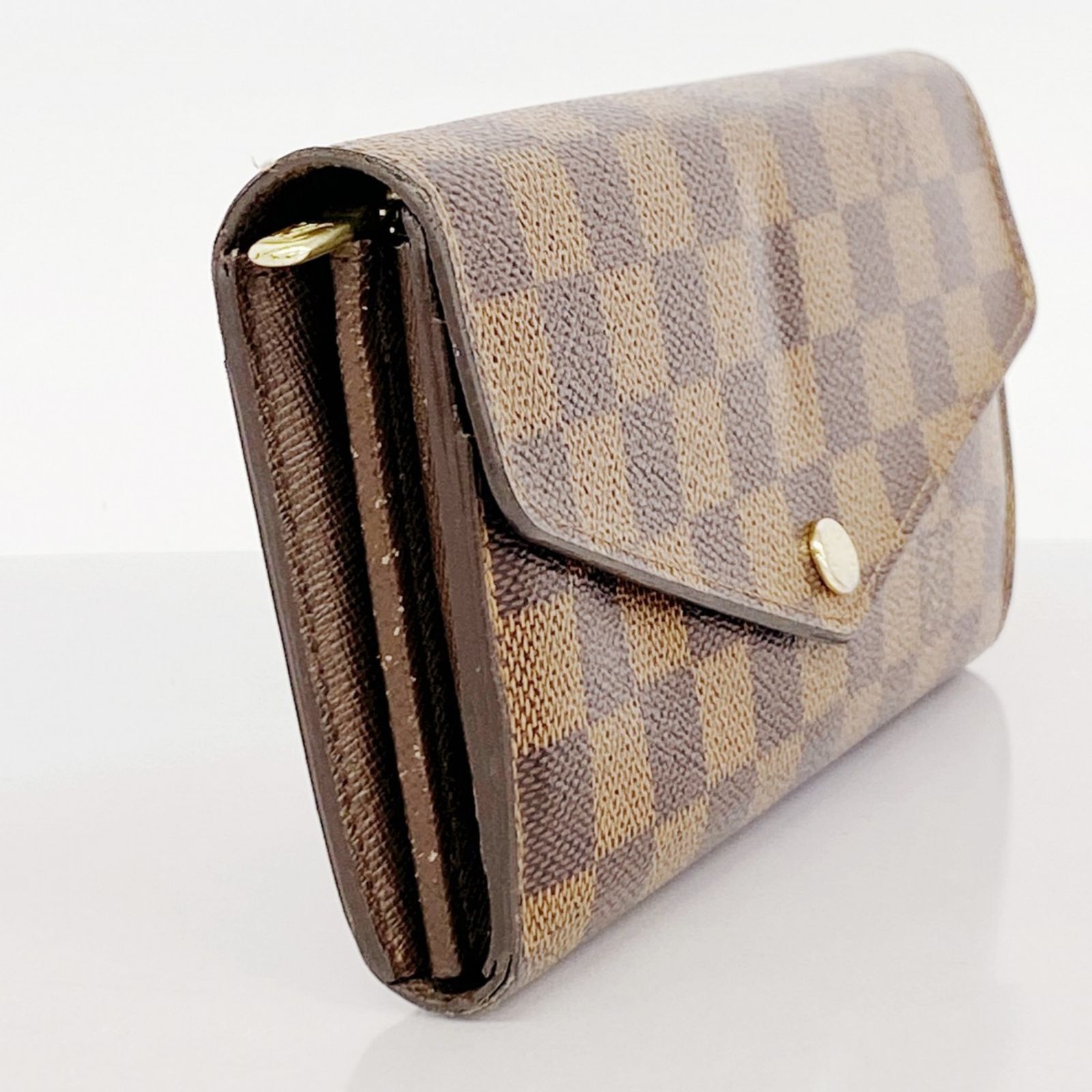 ルイ ヴィトン Louis Vuitton ルイ ヴィトン 長財布 ダミエ ポルトフォイユサラ N63209 エベヌレディース