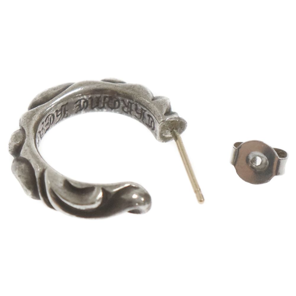 本物　新品未使用品　クロムハーツシルバー スクロールピアス(片耳用) クロムハーツ フープ スクロール S ピアス 