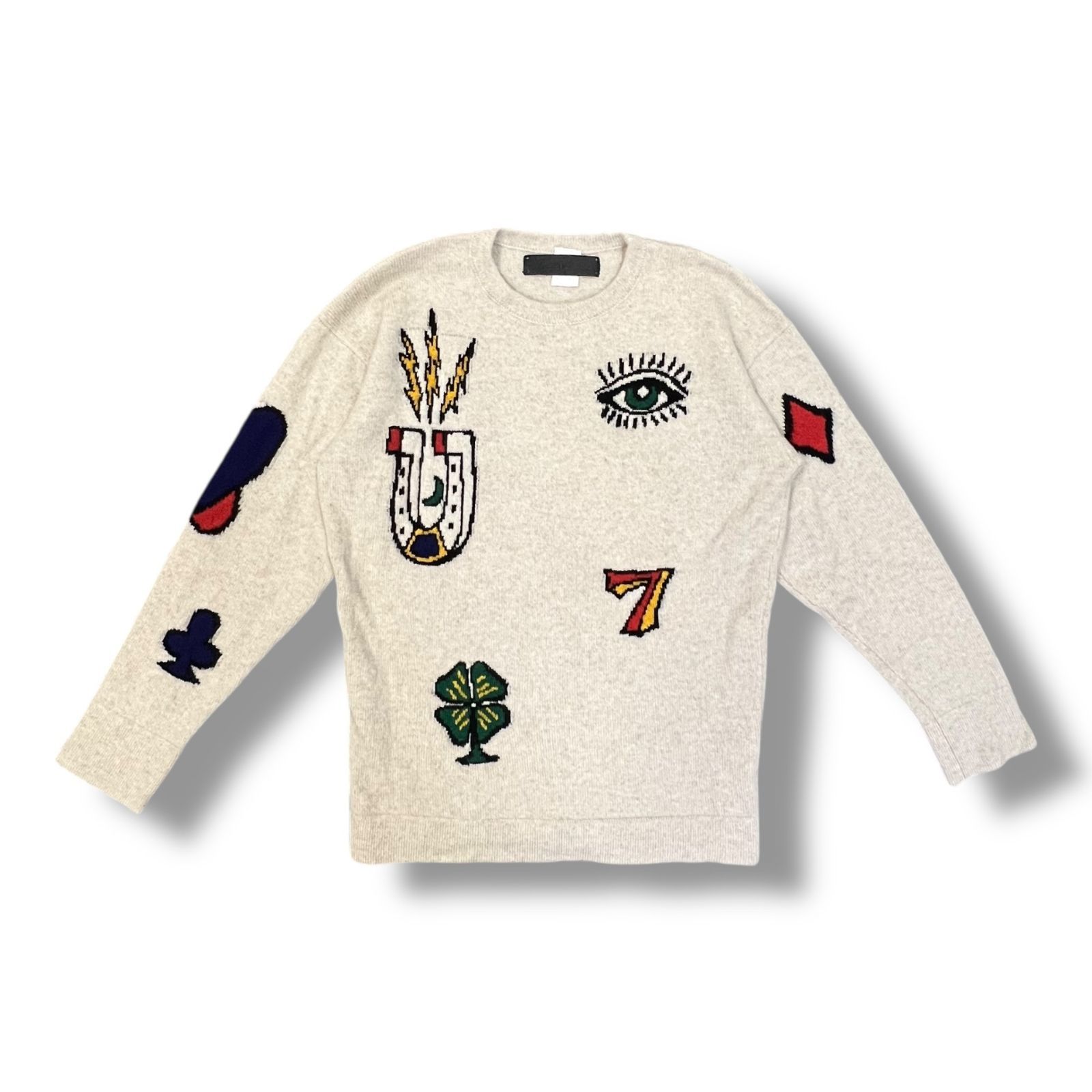 The Elder Statesman カシミヤグラフィックニット ロングスリーブ