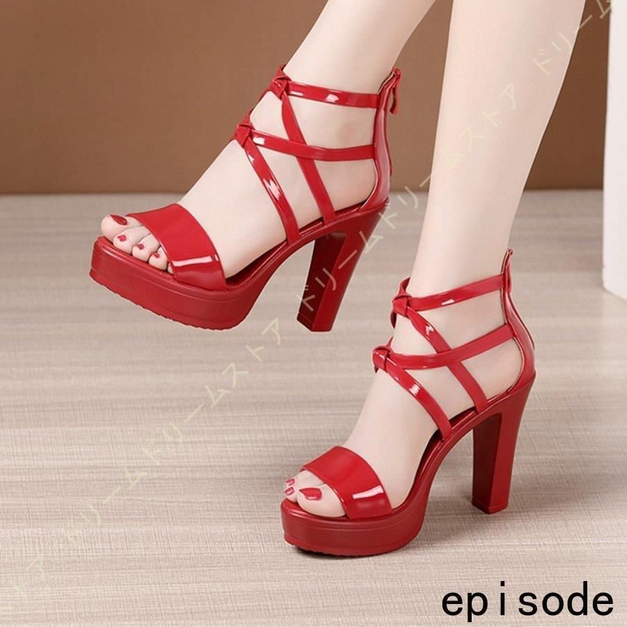 ✩】ファッショナブルでエレガントなチャンキーヒールの女性の