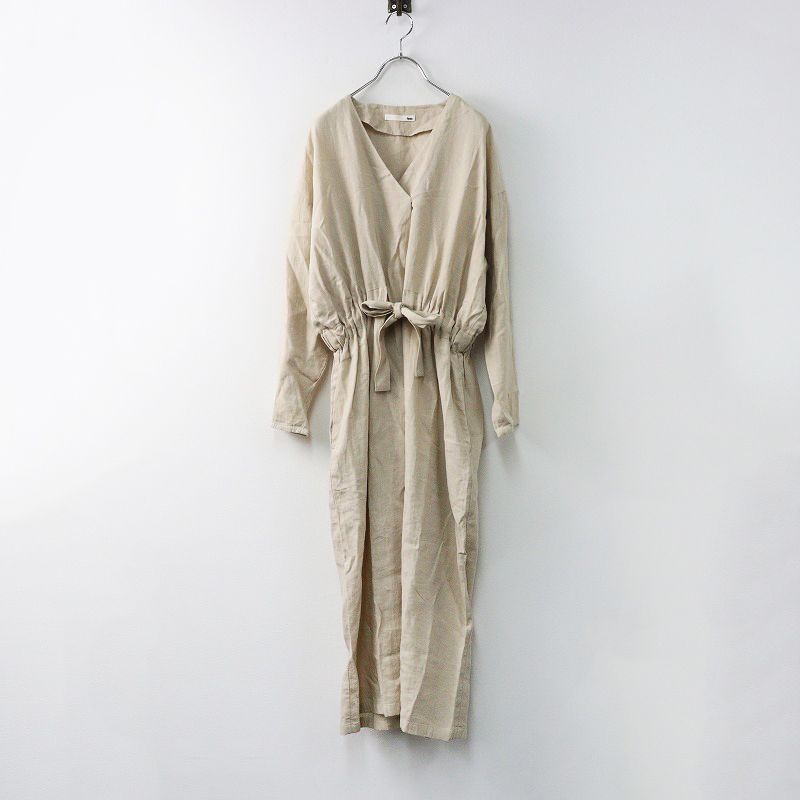 2025SS エヴァムエヴァ evam eva water linen one-piece ウォーターリネンワンピース 2|ベージュ ドレス 2400014135220