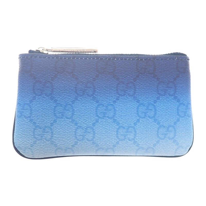 GUCCI デニム キーケース コインケース GGパターン GGエンブレム〕キーポーチブルー＆アイボリー デニム | GUCCI公式